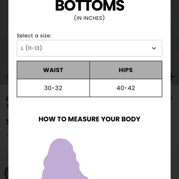 Black Skort with Waist Tie and Skirt Overlay - Picture 4 of 4